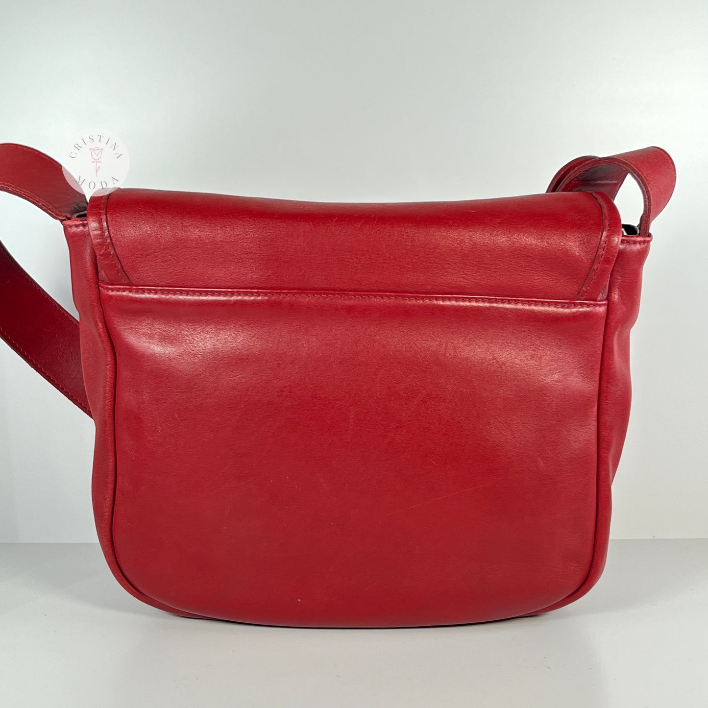 Vintage Coach Bedford Flap 4164 Red USA 1997