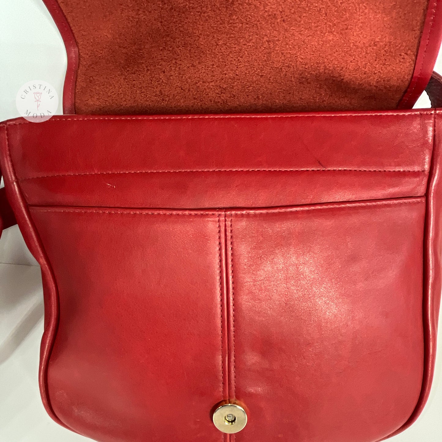 Vintage Coach Bedford Flap 4164 Red USA 1997