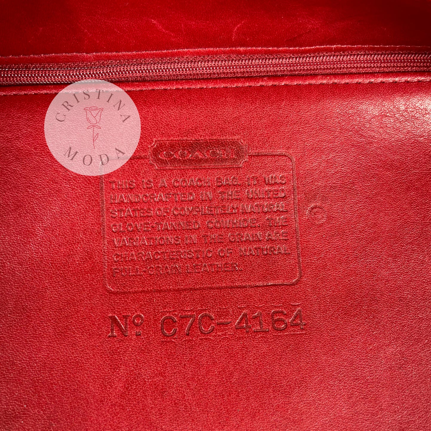 Vintage Coach Bedford Flap 4164 Red USA 1997