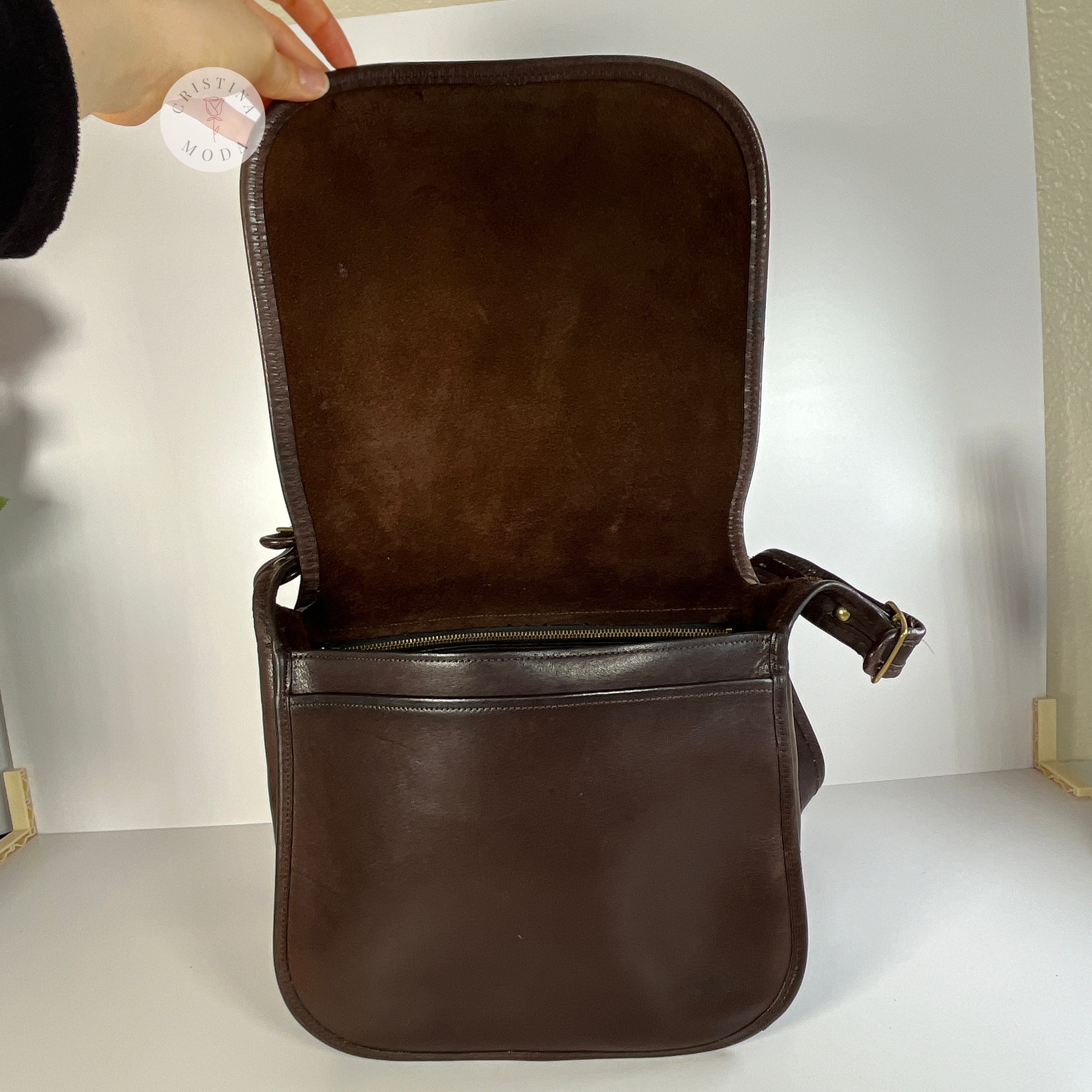 Vintage factory Coach NYC Classic Shoulder Pouch Brown Leather bag