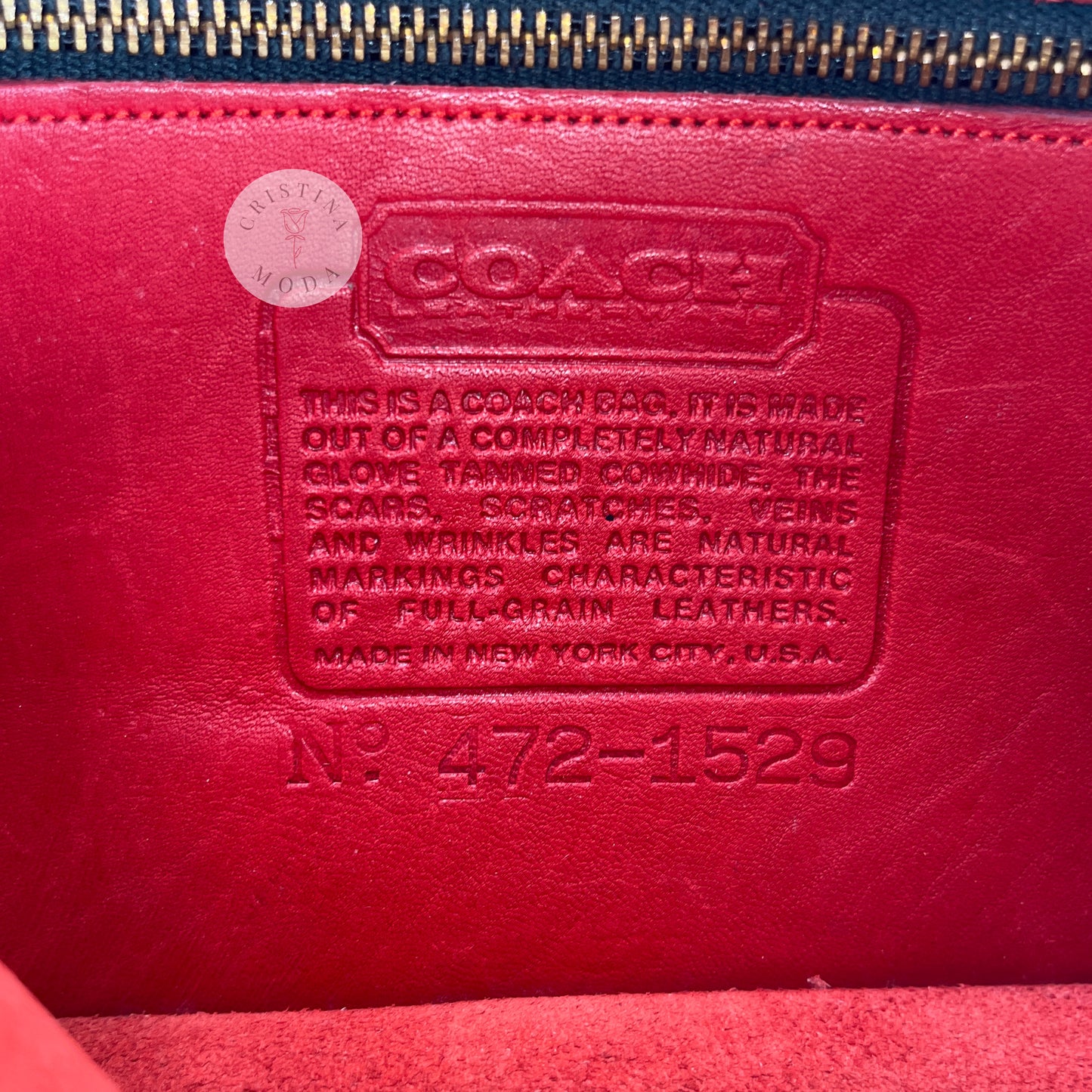 Vintage Coach NYC Dinky Bag 9375 Red 1980s