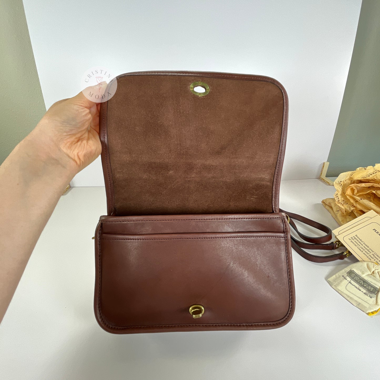 Vintage Coach Pocket Purse 9755 Brown USA