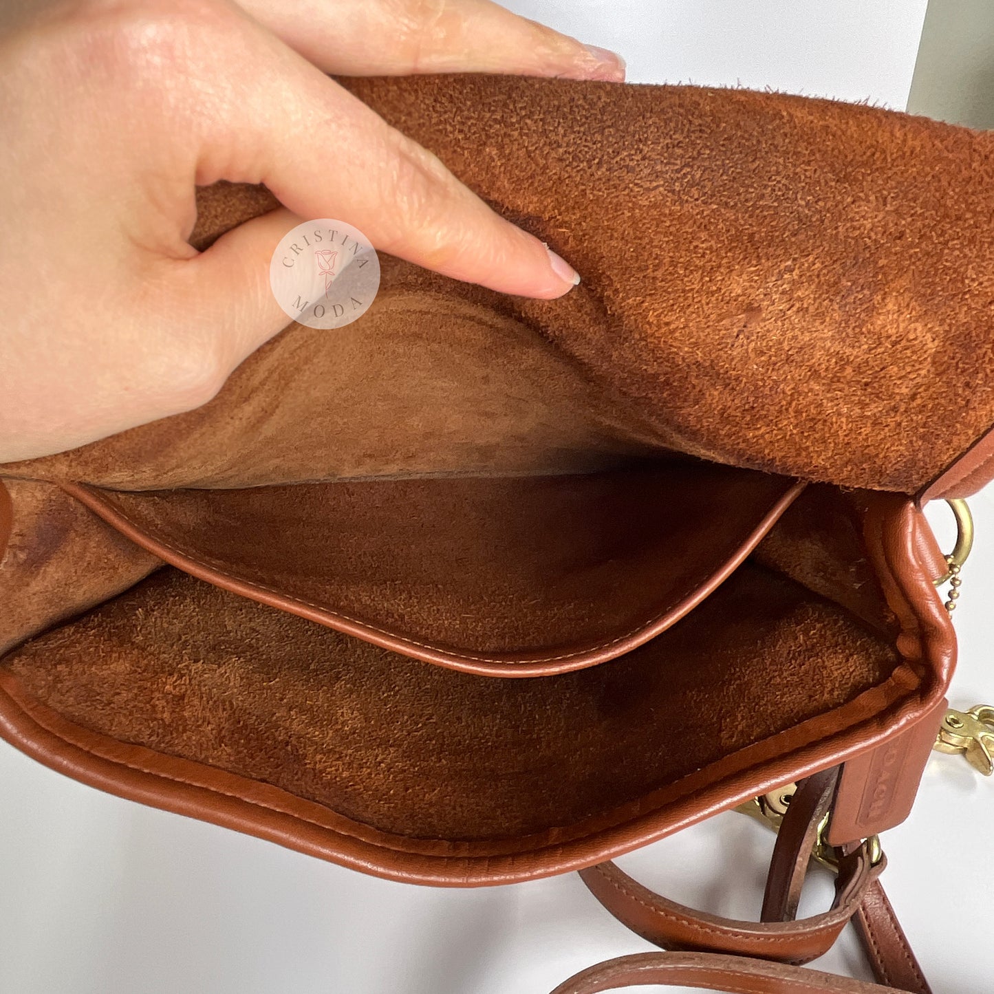 Vintage Coach Station Bag 5130 British Tan USA 1999