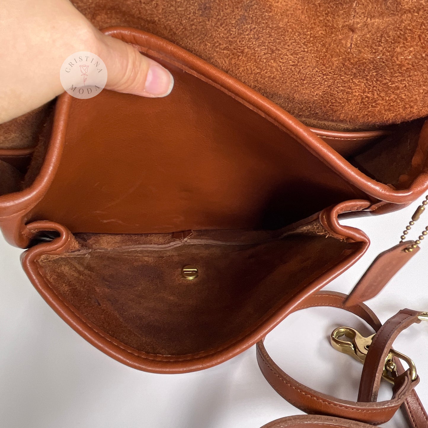 Vintage Coach Station Bag 5130 British Tan USA 1999
