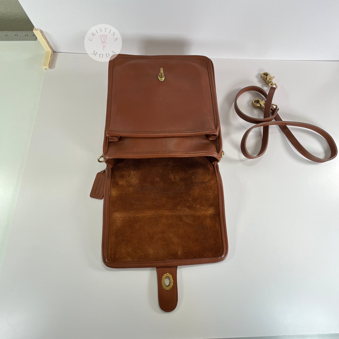 Vintage Coach Station Bag 5130 British Tan USA 1999