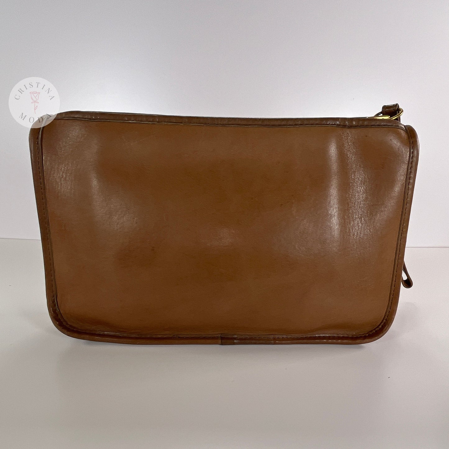 Vintage Coach NYC Zippered Clutch 9455 Tabac 1980's