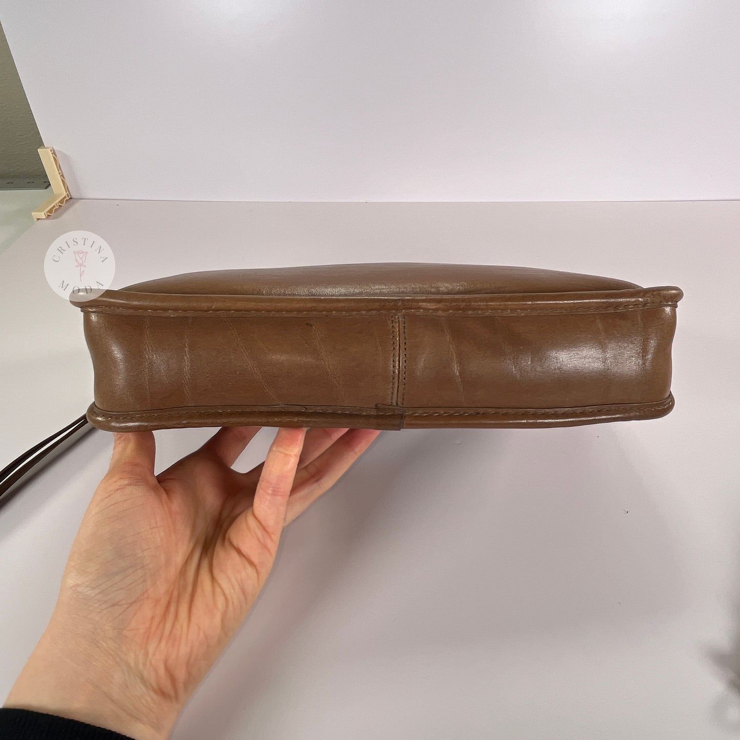 Vintage Coach NYC Zippered Clutch 9455 Tabac 1980's