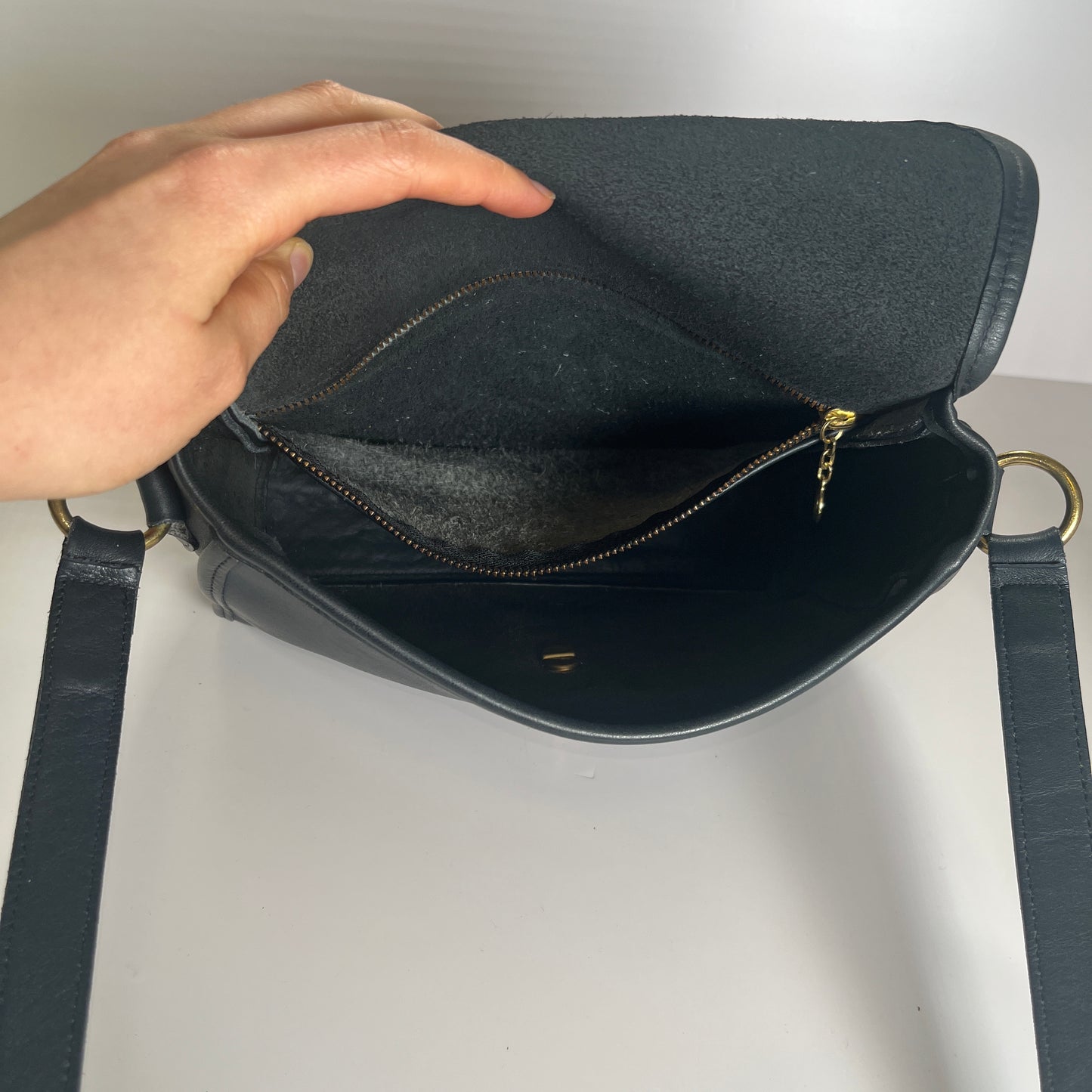 Vintage Coach Devon Bag 9908 Navy USA 1994