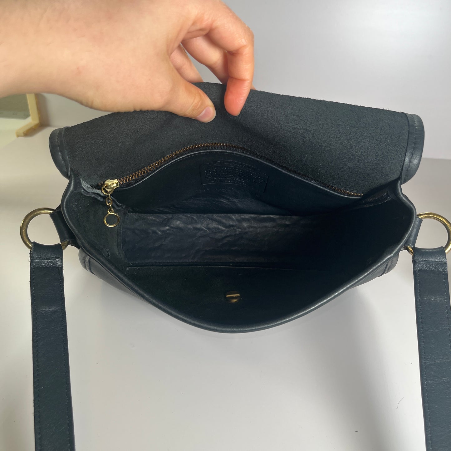 Vintage Coach Devon Bag 9908 Navy USA 1994