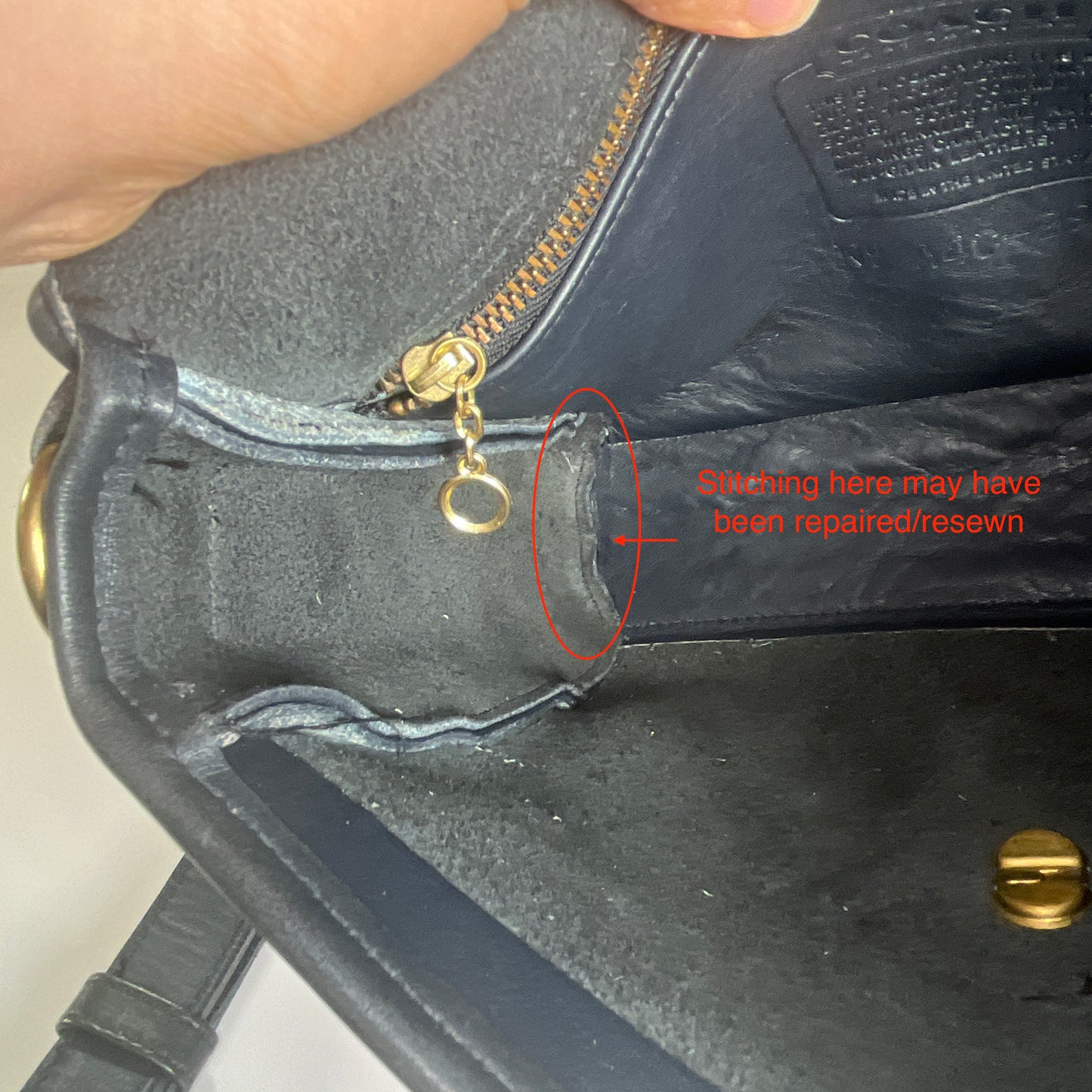 Vintage Coach Devon Bag 9908 Navy USA 1994