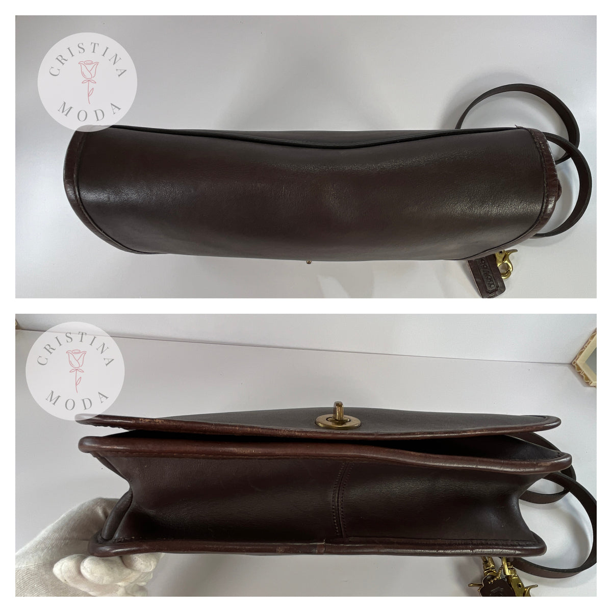 Vintage Coach NYC Convertible Clutch #9635 Mocha Brown