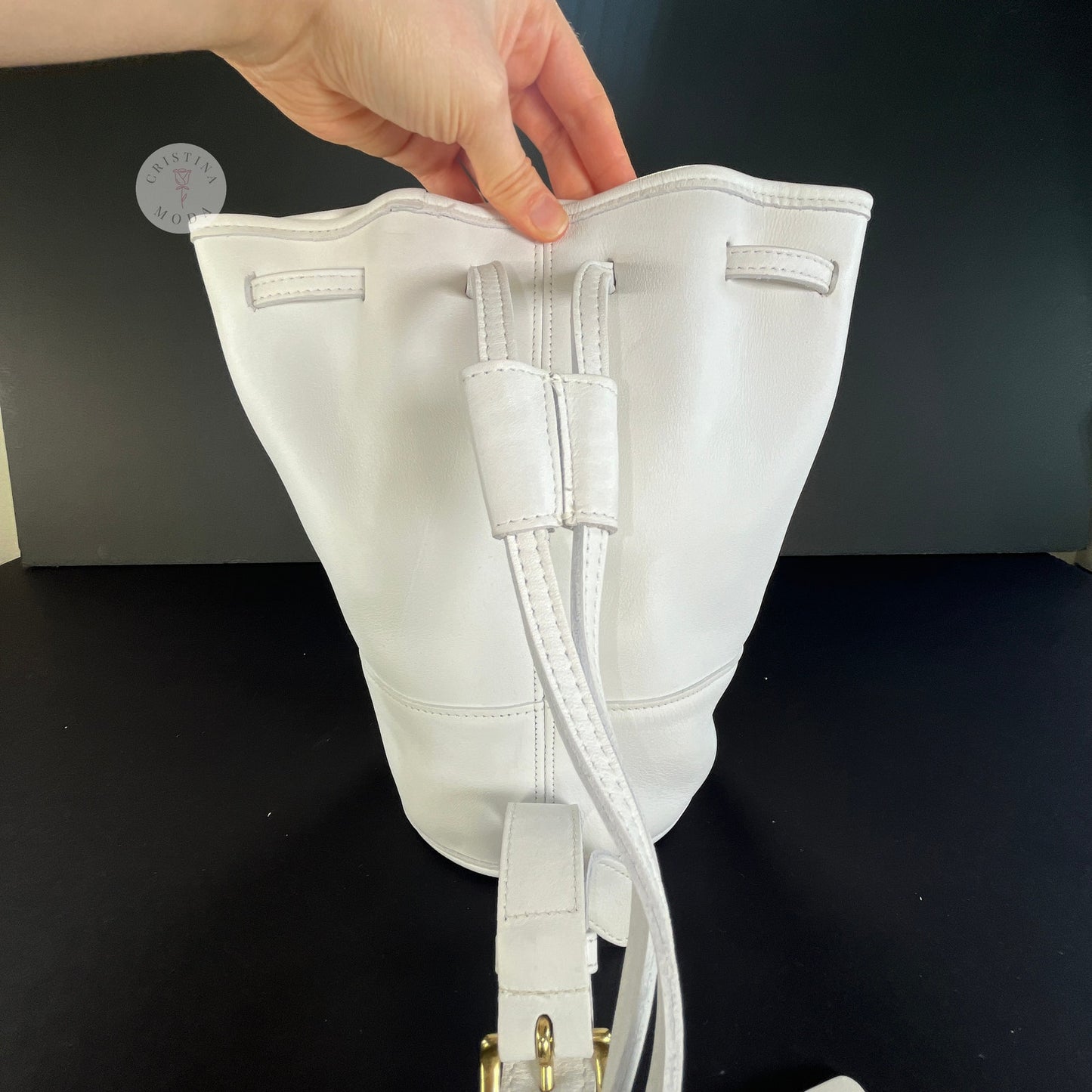 NEW Vintage Coach Bixby Sling Bag 9984 White 1996 USA