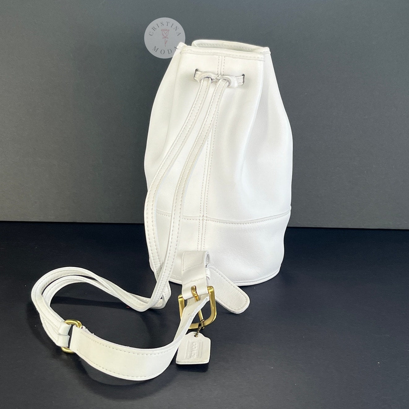 NEW Vintage Coach Bixby Sling Bag 9984 White 1996 USA