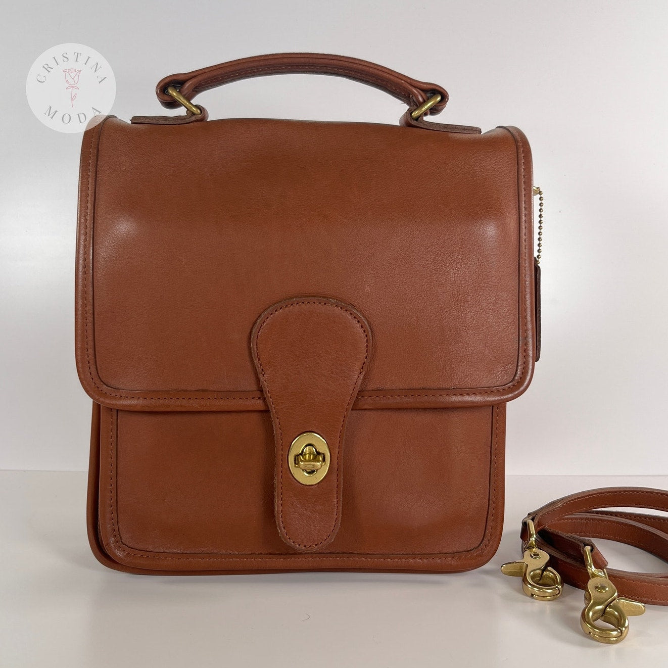 Vintage Coach Station Bag 5130 British Tan USA 1999
