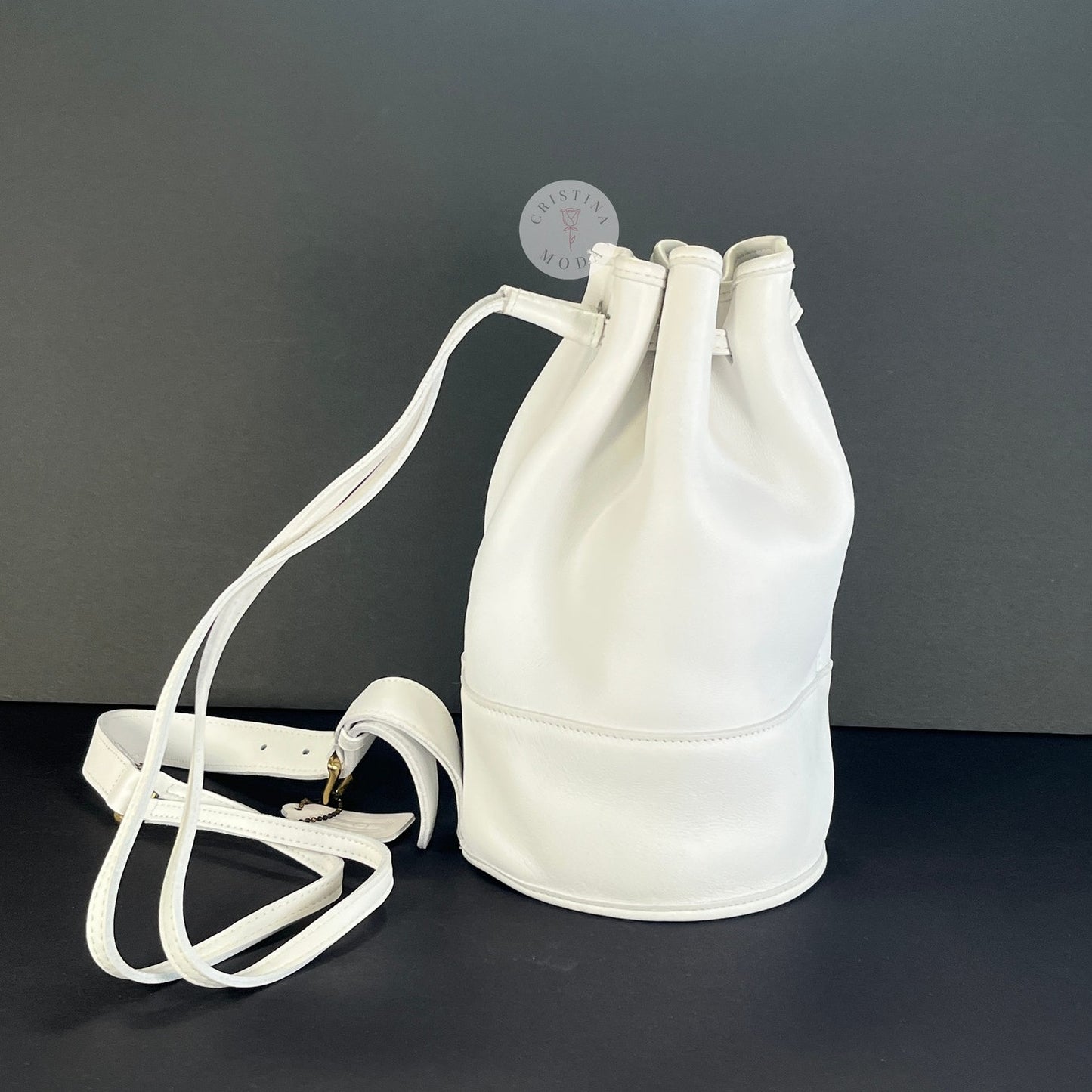 NEW Vintage Coach Bixby Sling Bag 9984 White 1996 USA