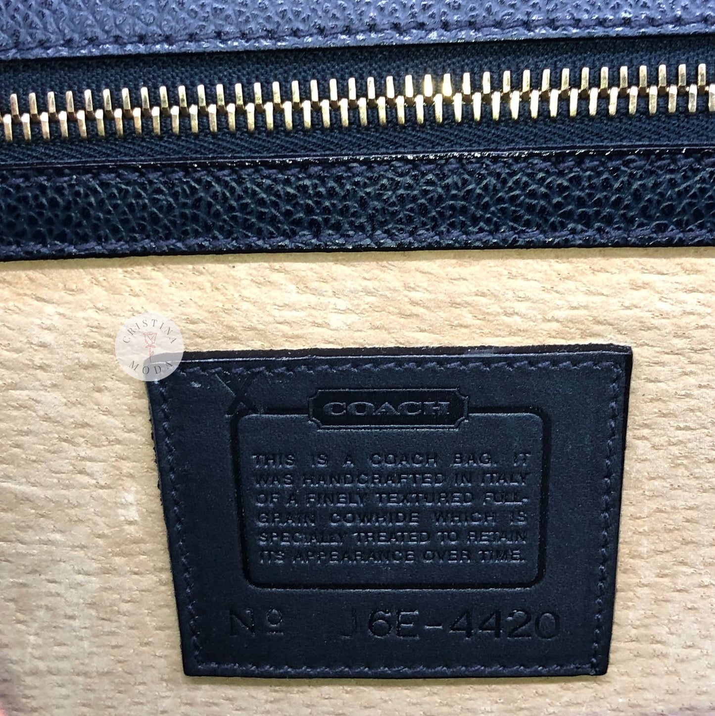 Vintage Coach Madison Drake Briefcase 4420 Navy Italy 1996