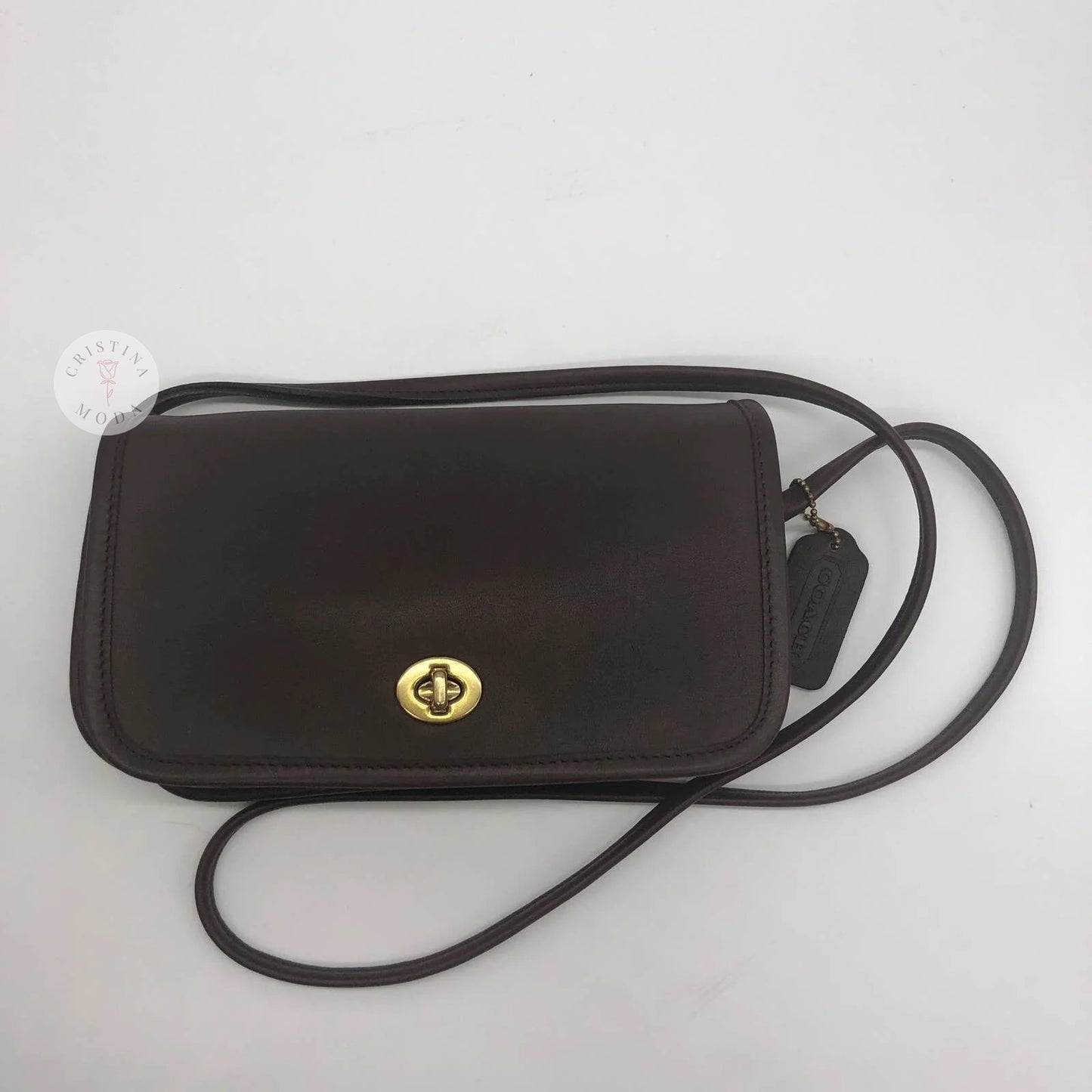 LIKE NEW Vintage Coach Dinky Bag 9375 Mahogany Costa Rica 2000