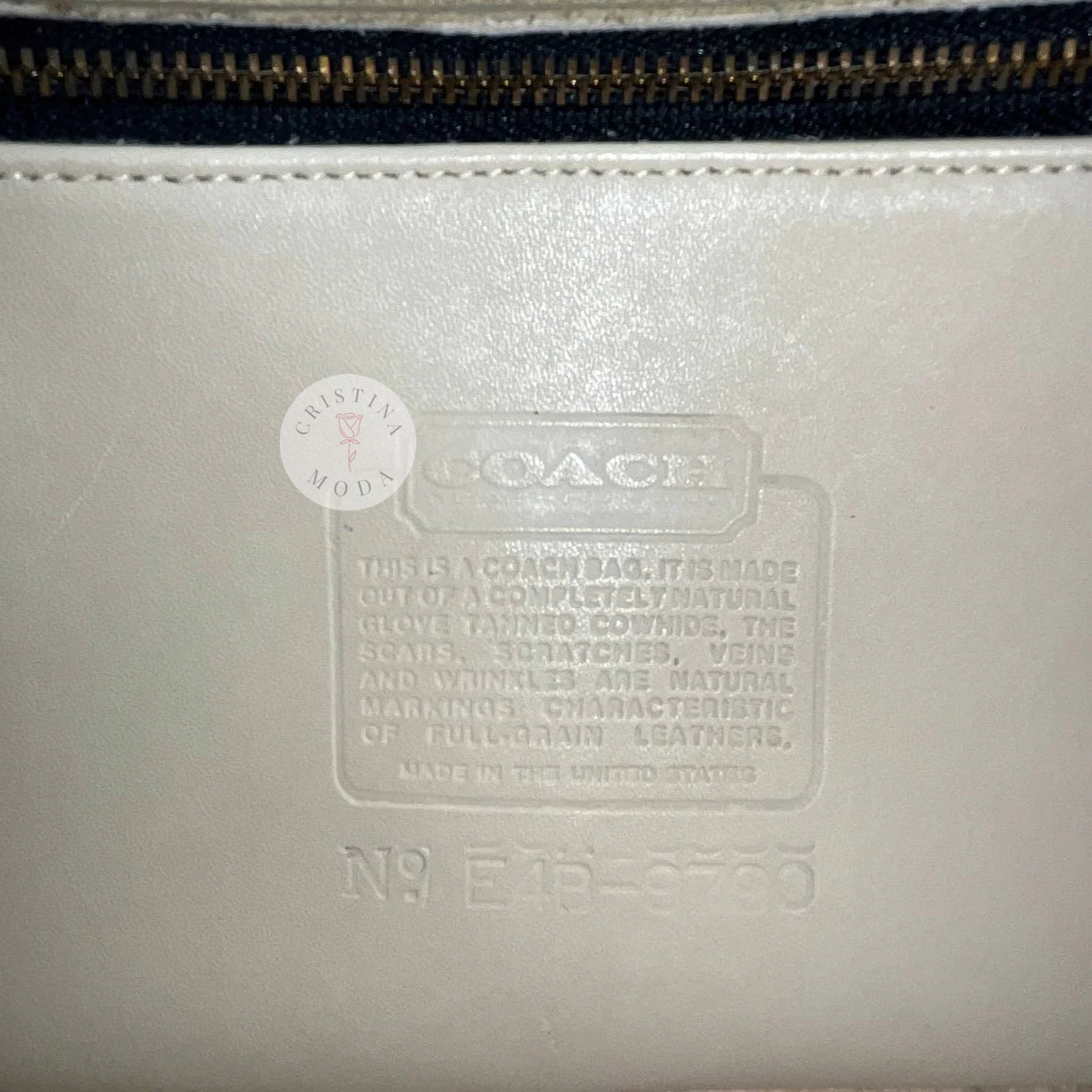 Vintage Coach City Bag 9790 Bone 1994 USA