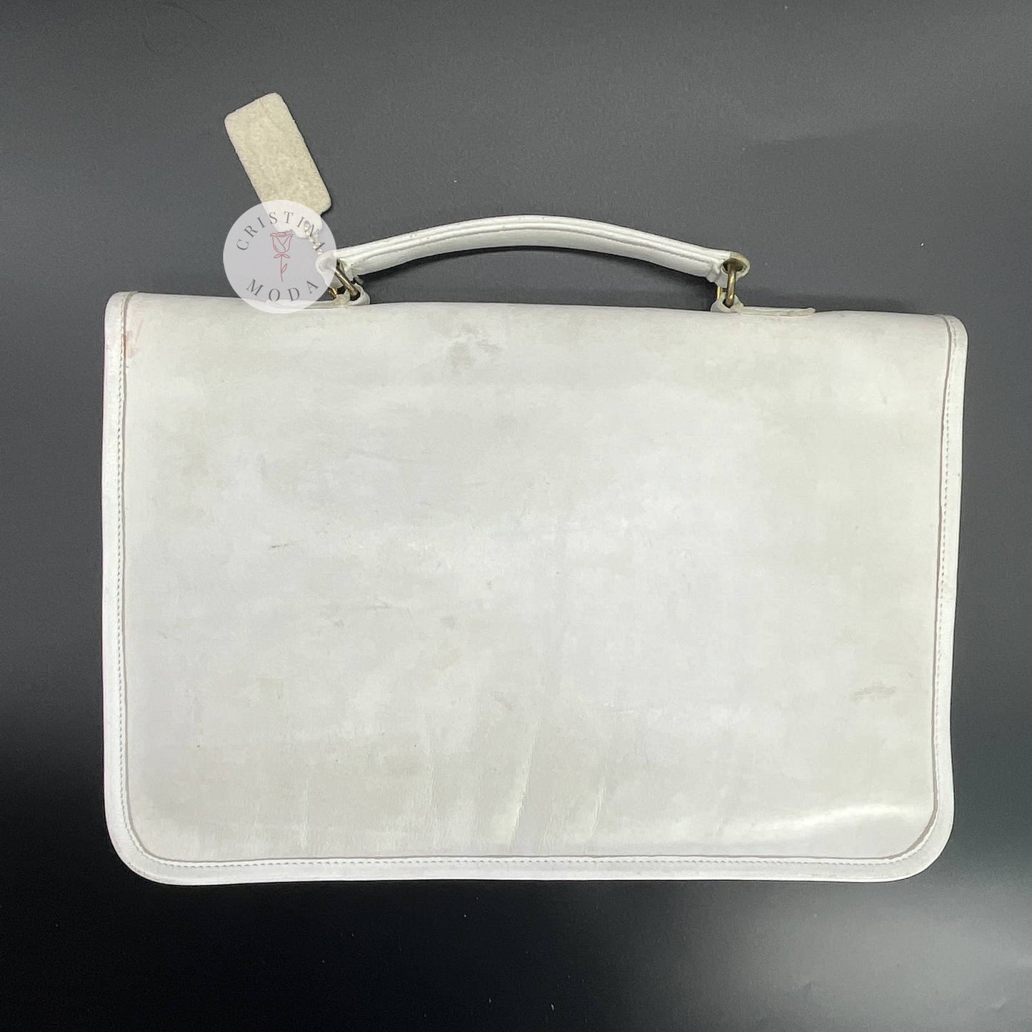 Vintage Coach Pre-Creed 1970's School Bag Clutch 9390 White