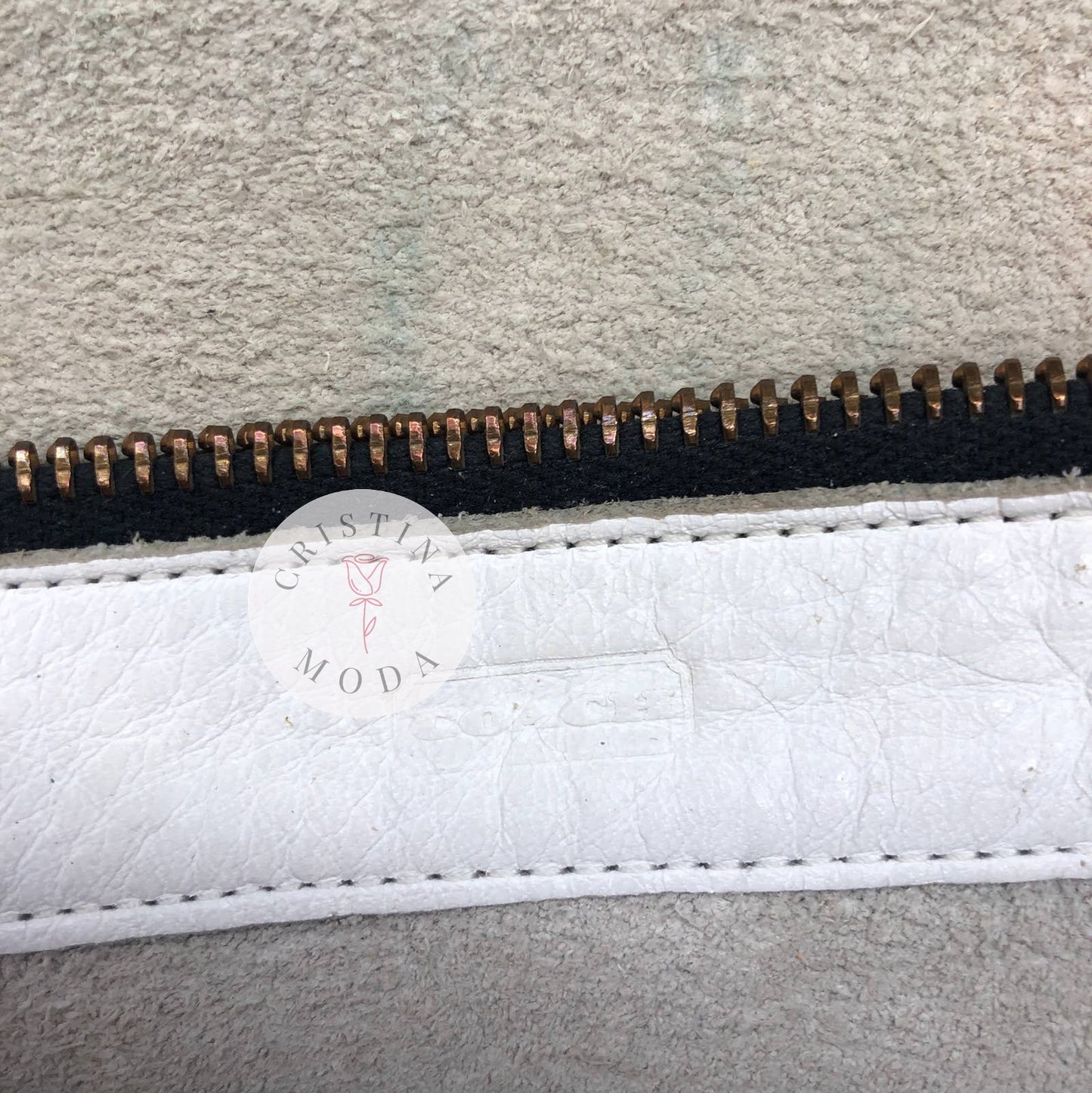 Vintage Coach Pre-Creed 1970's School Bag Clutch 9390 White