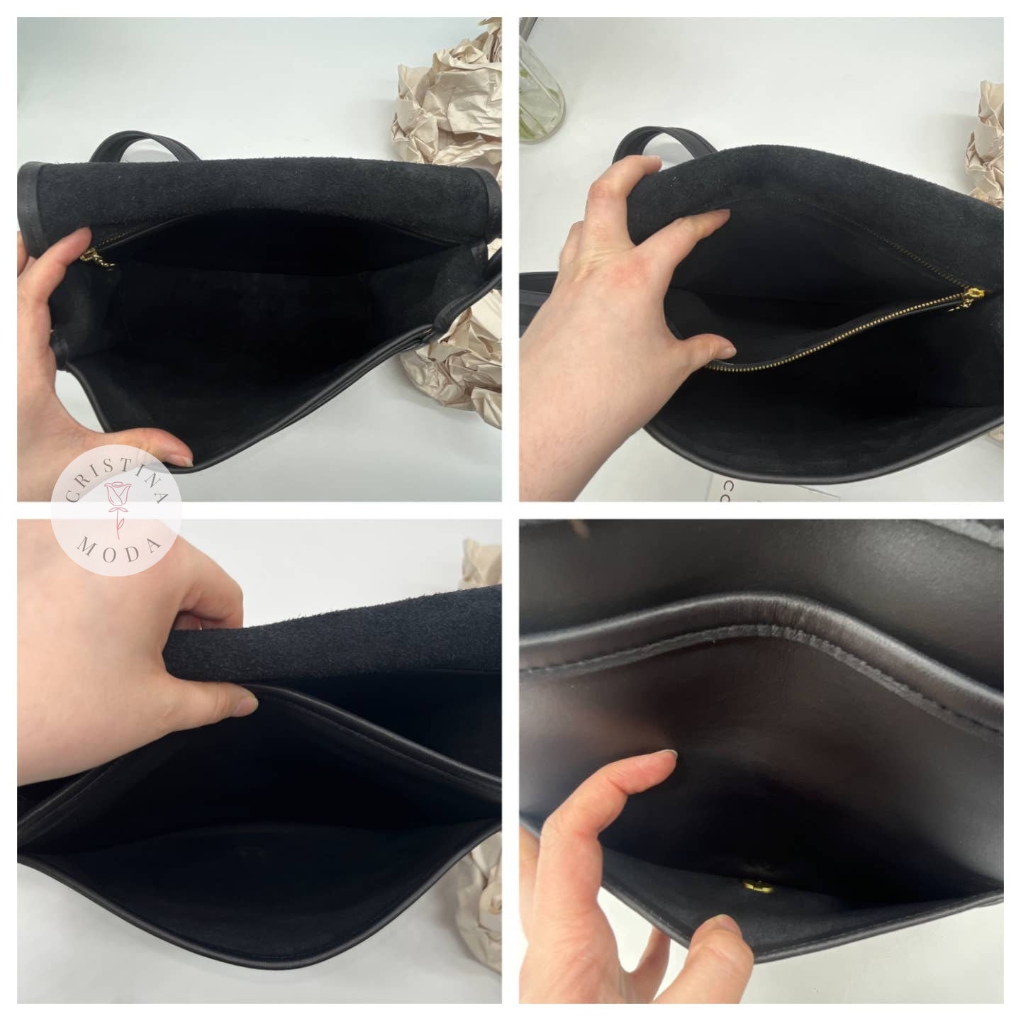 NEW Vintage Coach Stewardess Bag 9525 Black 2000 Costa Rica