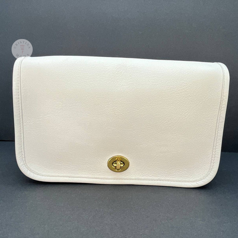 Vintage Coach Pocket Purse 9755 White USA 1995