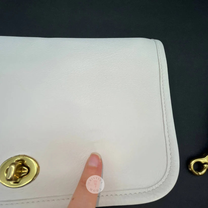 Vintage Coach Pocket Purse 9755 White USA 1995