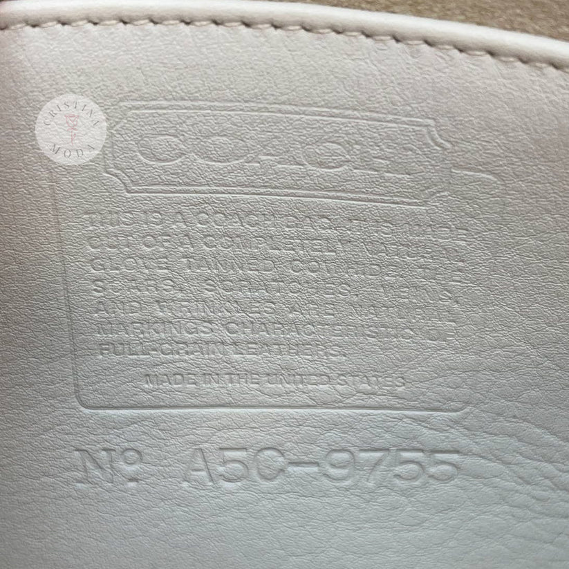 Vintage Coach Pocket Purse 9755 White USA 1995
