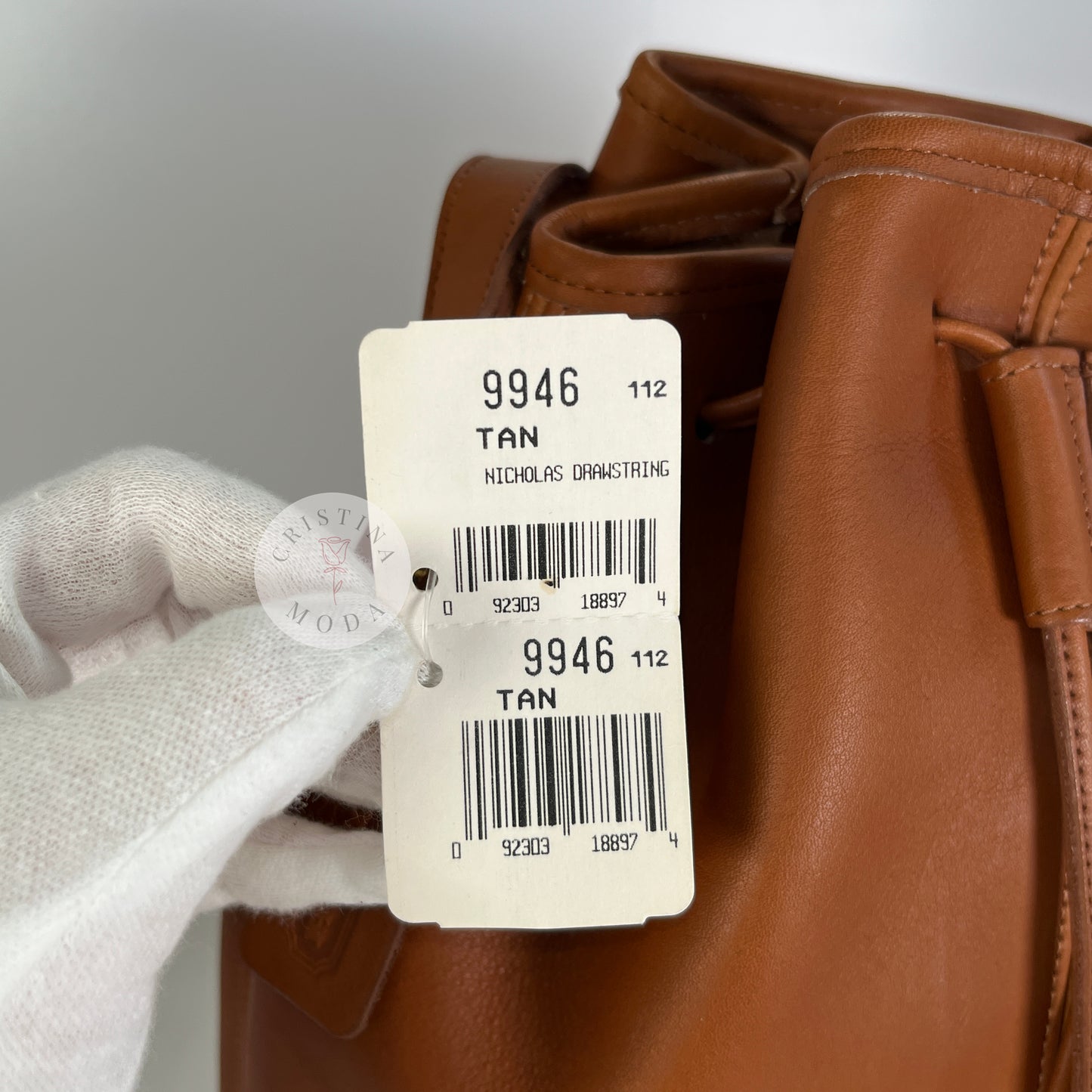 Photo of price tag that's attached to bag