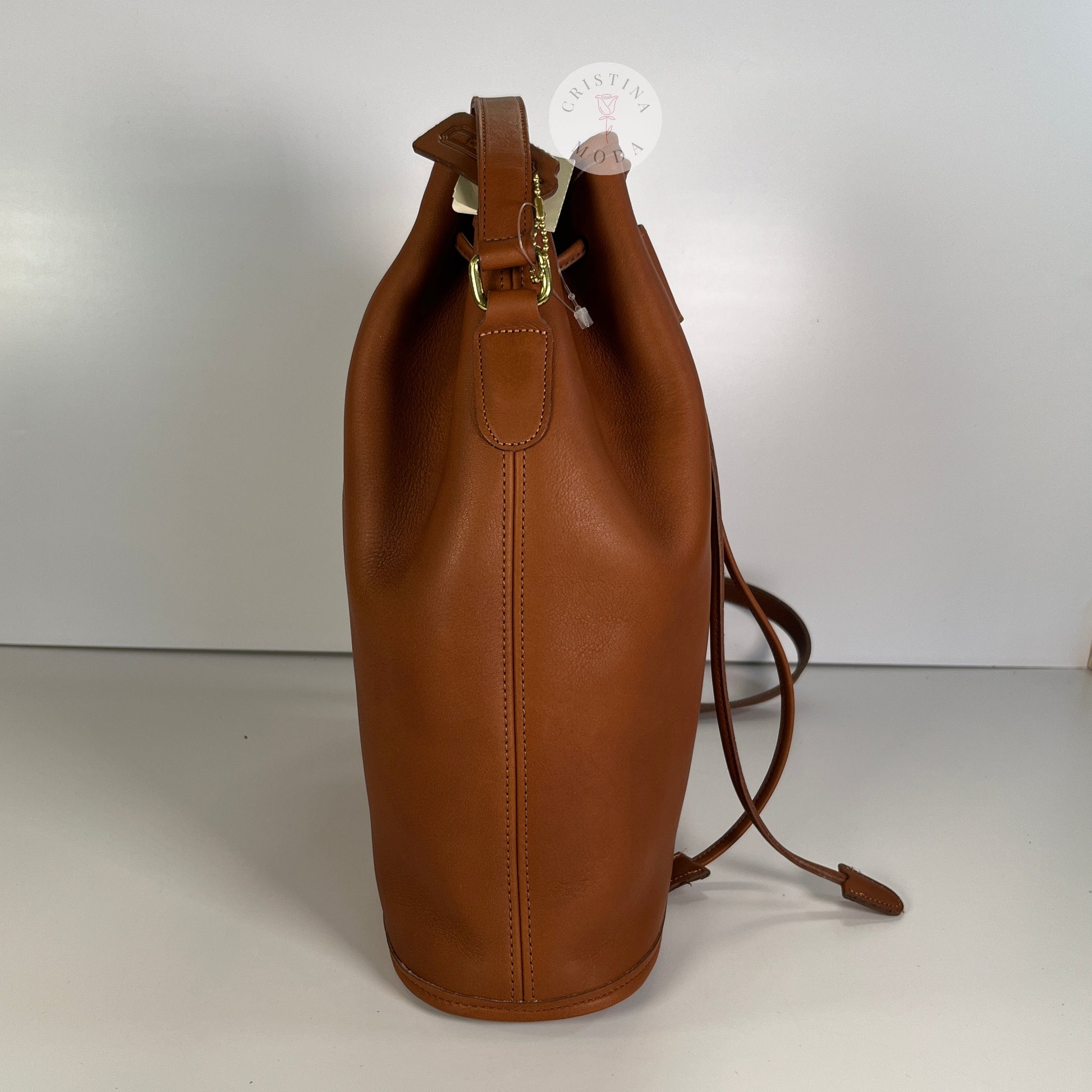 Photo of left side of Nicholas Drawstring Bag 