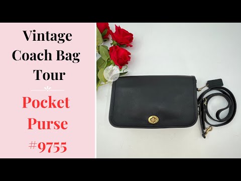 Vintage Coach Pocket Purse 9755 Black Mexico 1998 – Cristina