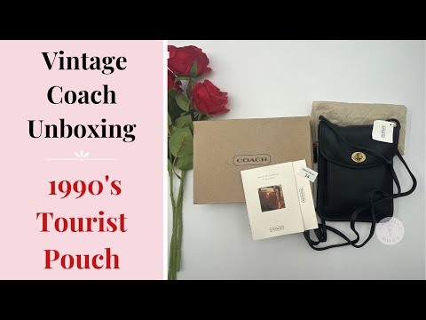 NEW Vintage Coach Tourist Pouch Passport Hipster 6908 Black USA