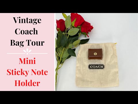 LIKE NEW Vintage Coach Mini Turnlock Sticky Note Holder British