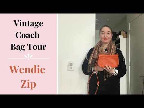 Vintage Coach Wendie Zip 9031 Tangerine Orange USA 1997 – Cristina