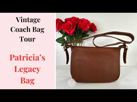 Video tour of vintage coach Patricia's Legacy Bag in British Tan