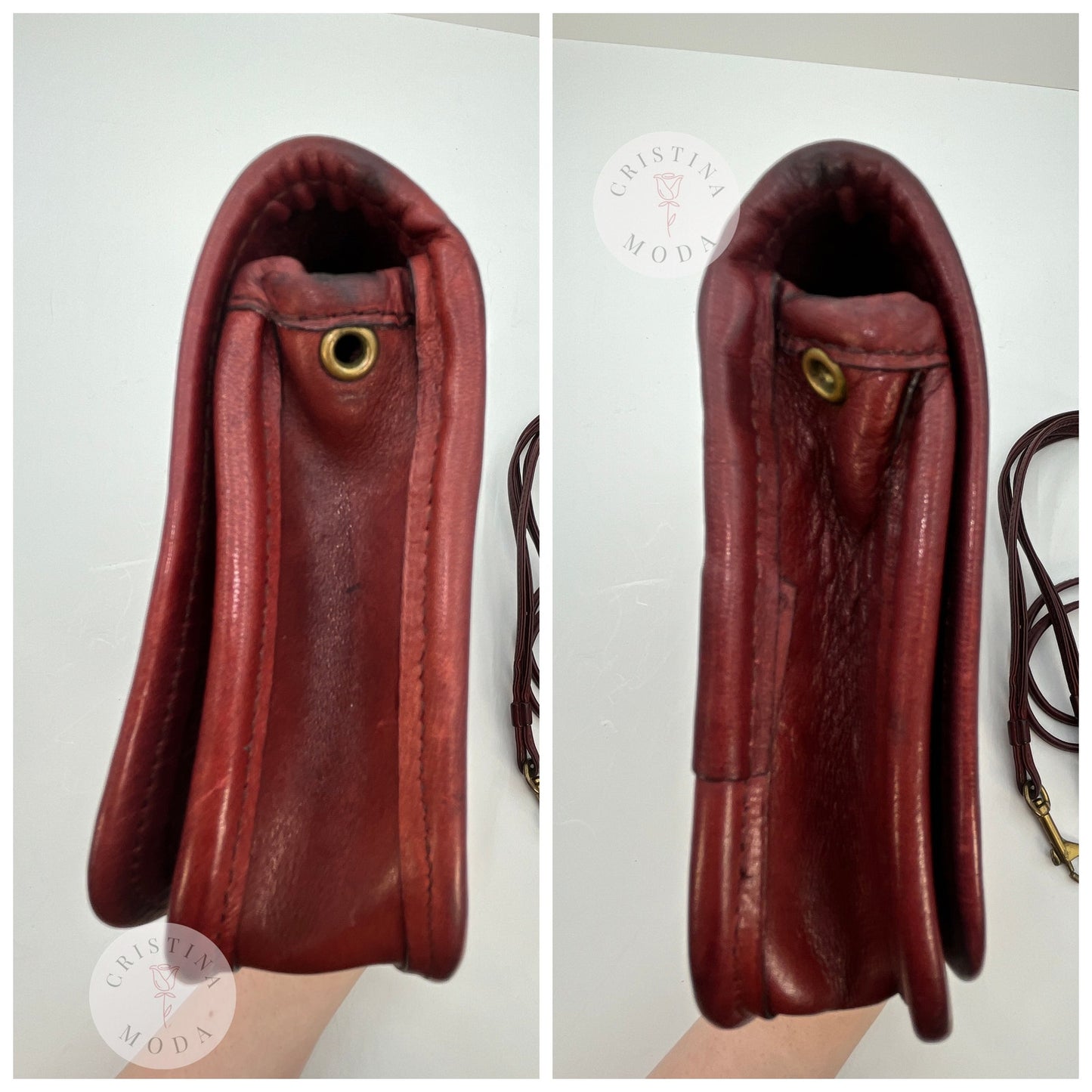 Vintage Coach NYC Early Dinky Bag Mini Clutch 9375 Burgundy