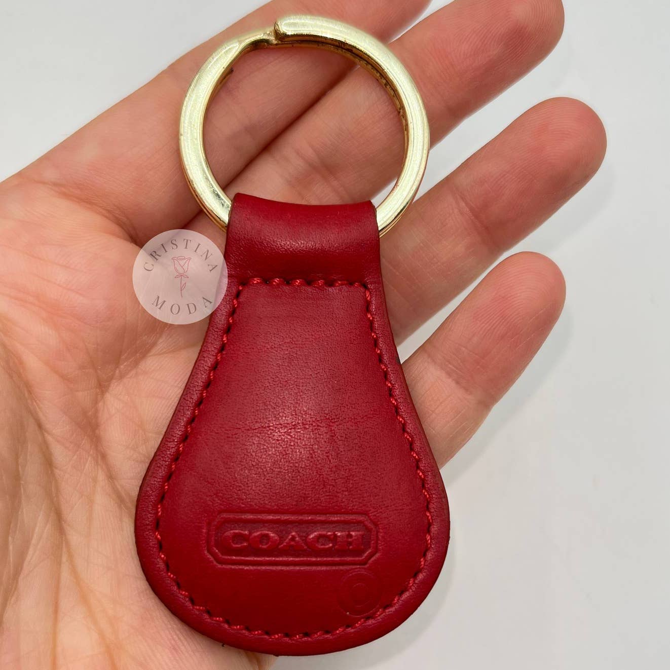 LIKE NEW Vintage Coach Classic Key Fob 7210 Red