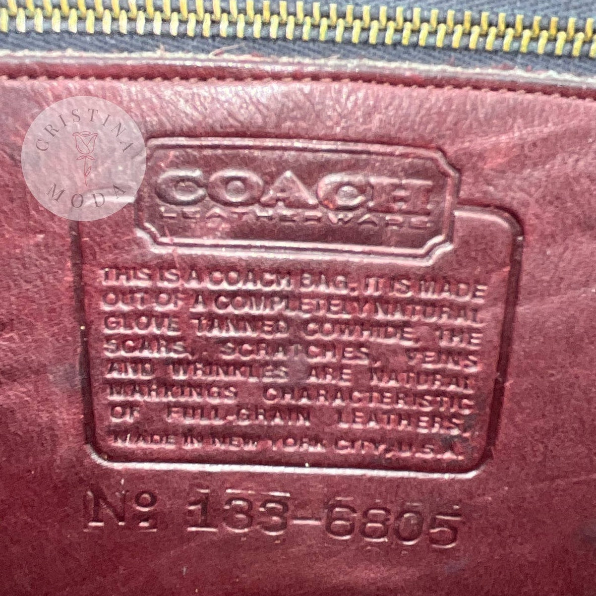 Vintage Coach NYC Early Dinky Bag Mini Clutch 9375 Burgundy