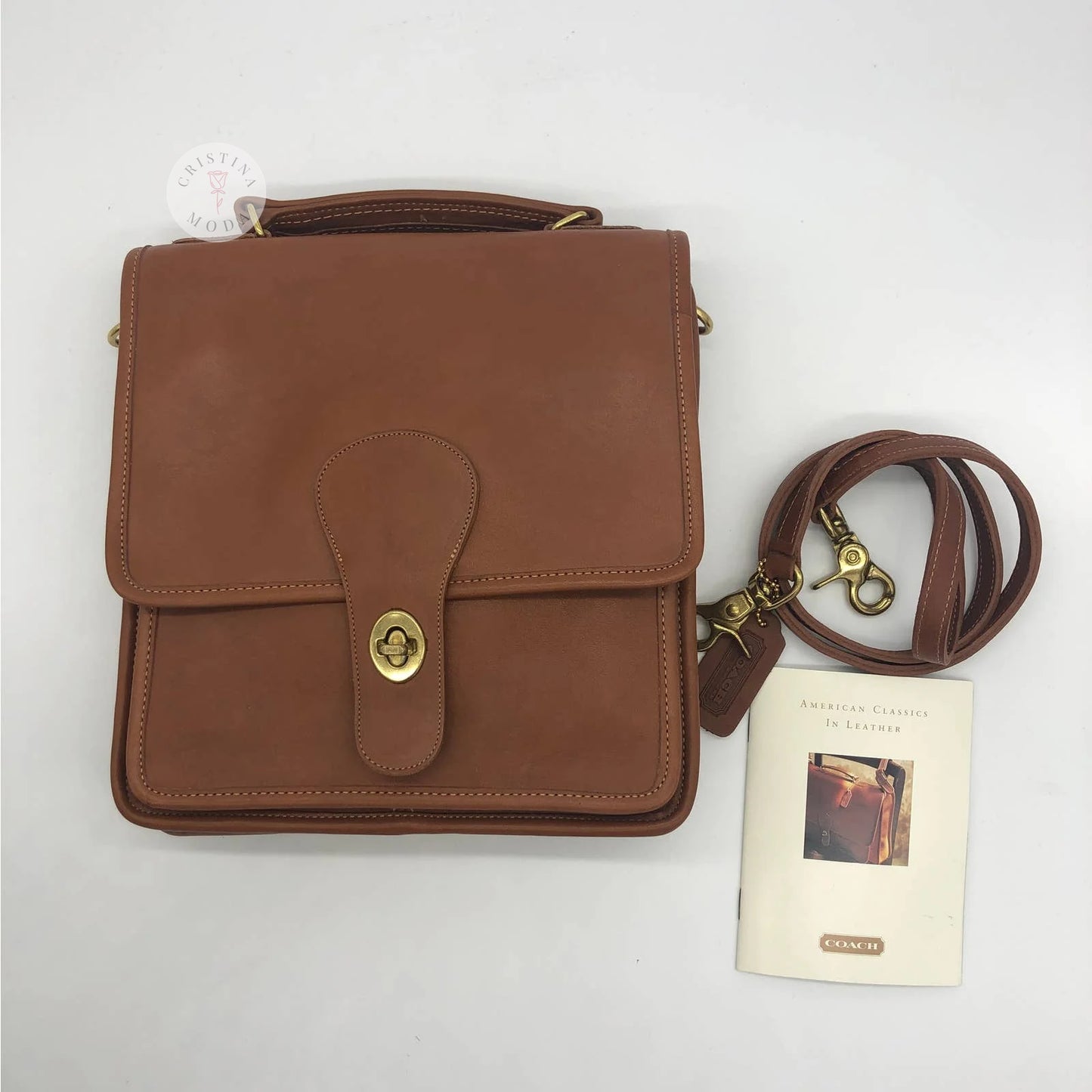 LIKE NEW Vintage Coach Shoulder Pouch Large Station Bag 5130 British Tan USA