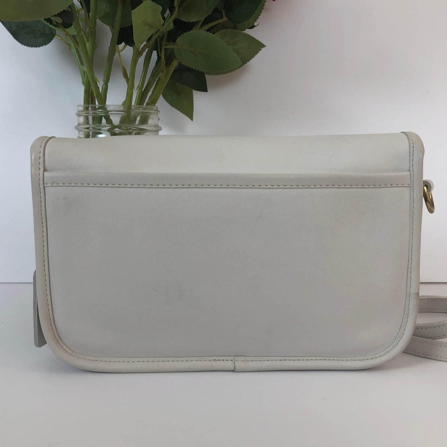 Vintage Coach Pocket Purse White #9755 USA 1995