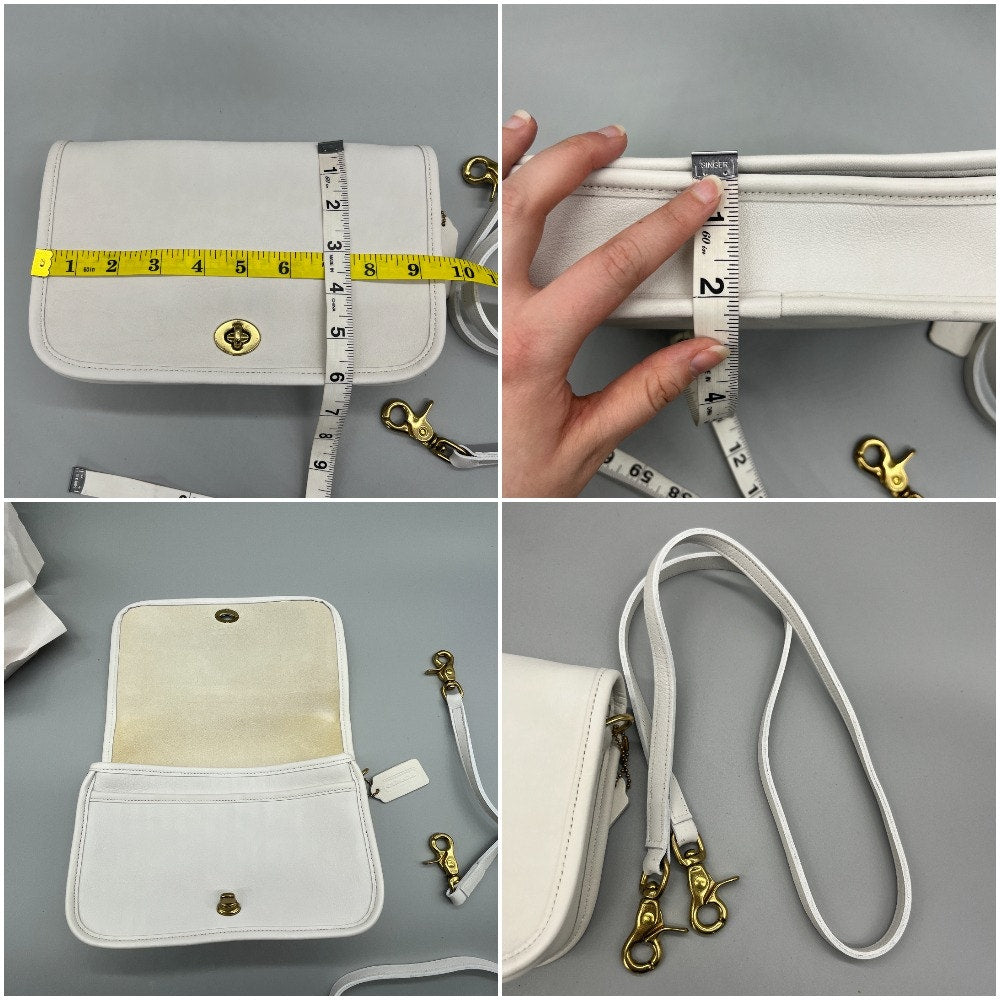 LIKE NEW Vintage Coach Pocket Purse #9755 White USA