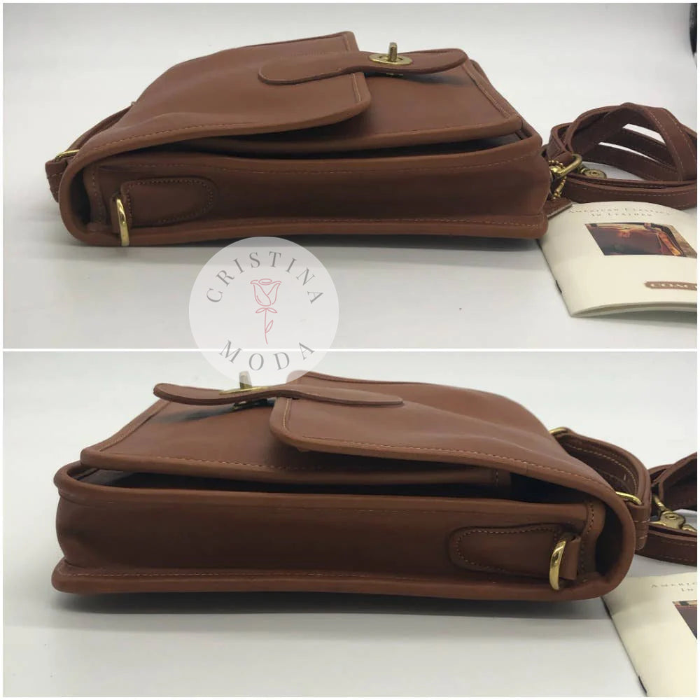 LIKE NEW Vintage Coach Shoulder Pouch Large Station Bag 5130 British Tan USA