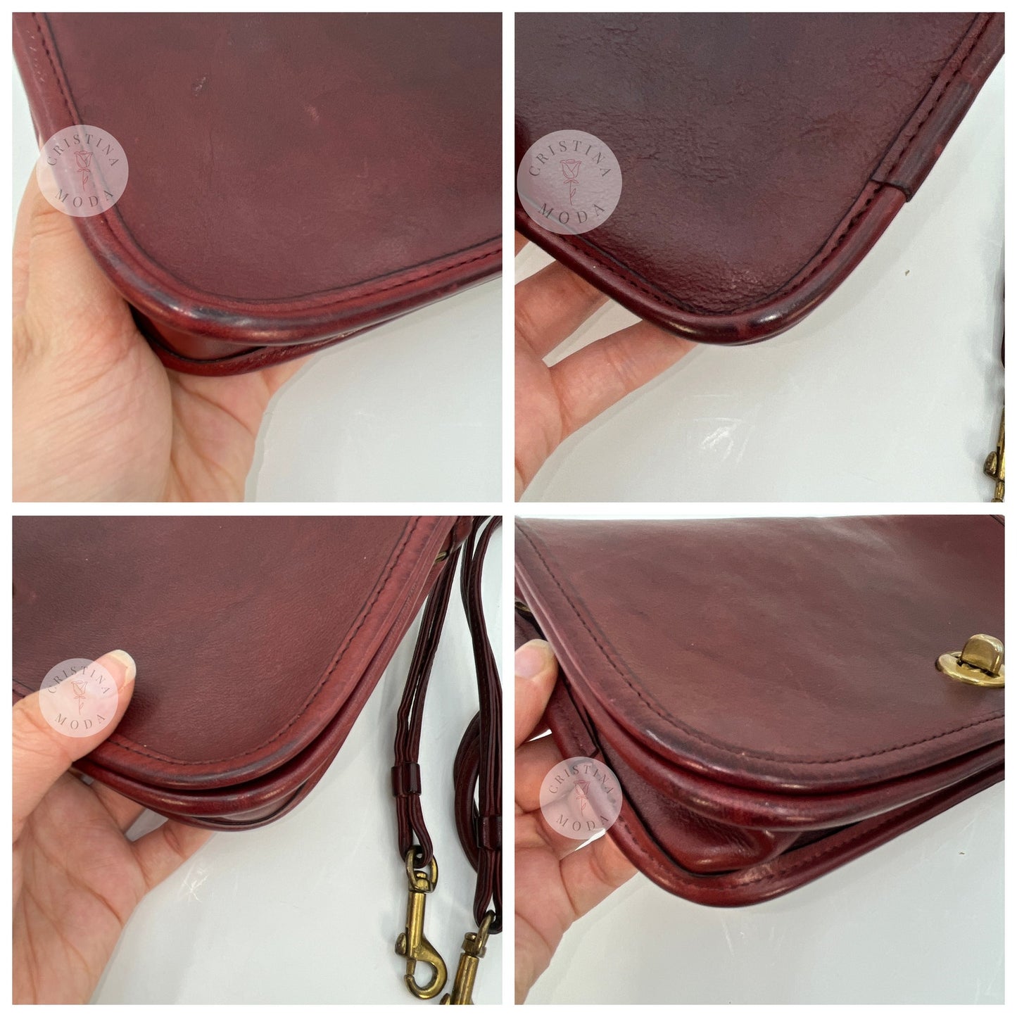 Vintage Coach NYC Early Dinky Bag Mini Clutch 9375 Burgundy