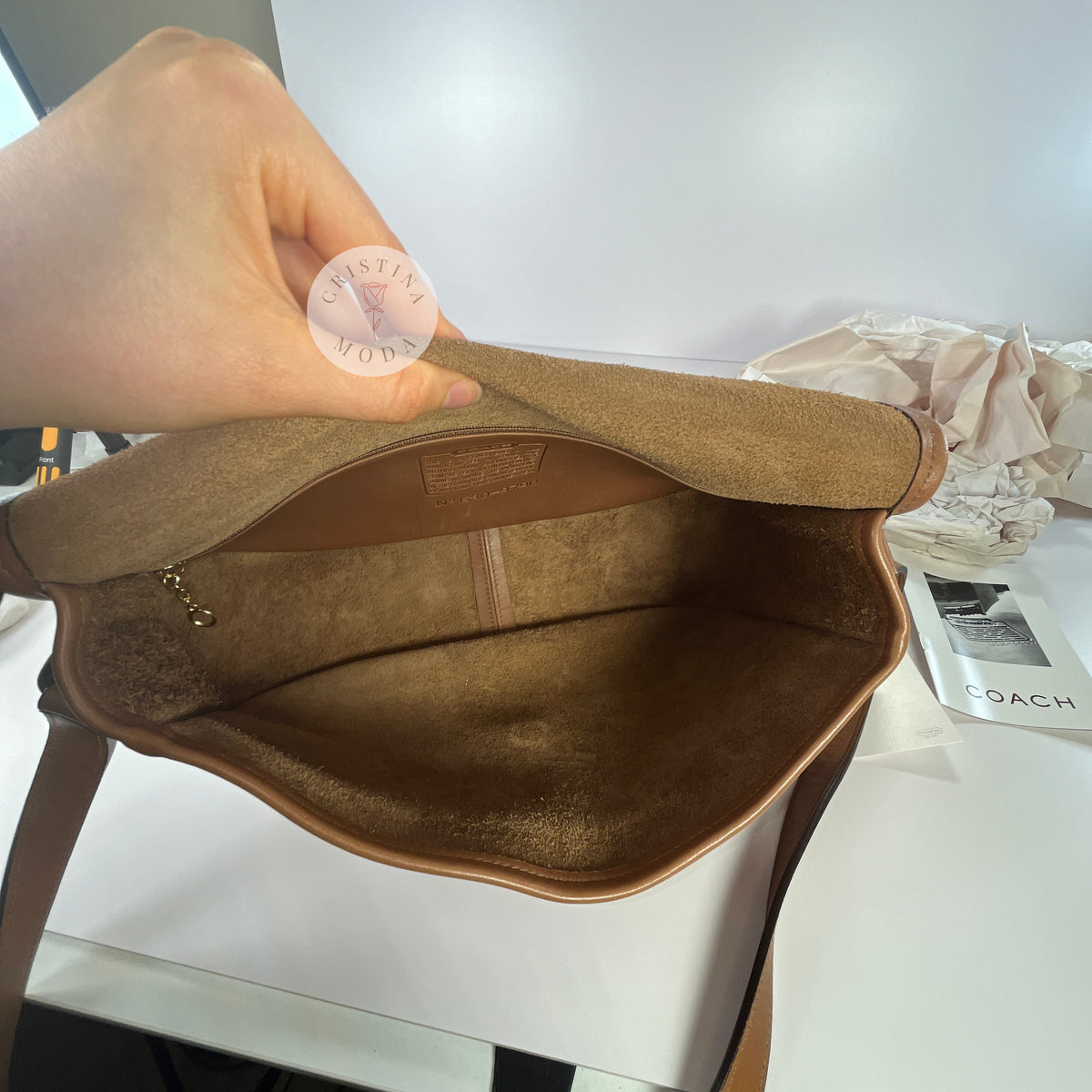 Vintage Coach City Bag 9790 Hand Burnished Leather 2003