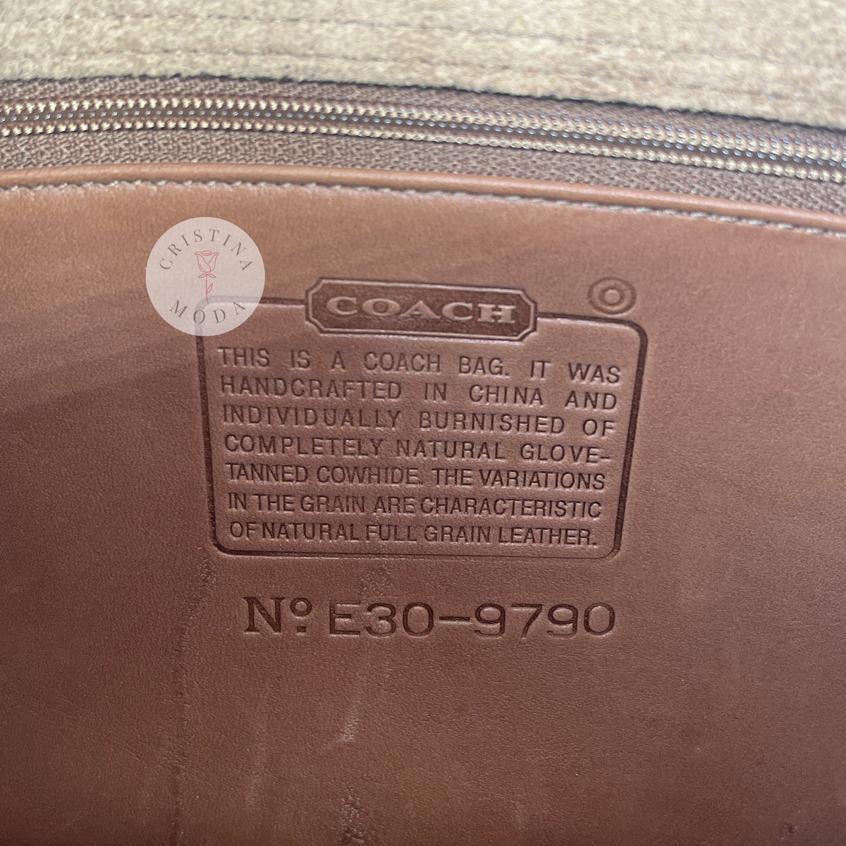 Vintage Coach City Bag 9790 Hand Burnished Leather 2003