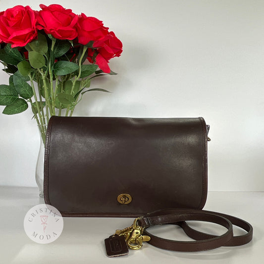 Vintage Coach NYC Convertible Clutch #9635 Mocha Brown