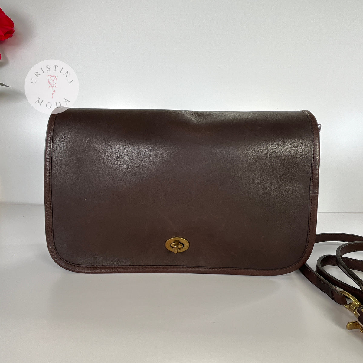 Vintage Coach NYC Convertible Clutch #9635 Mocha Brown