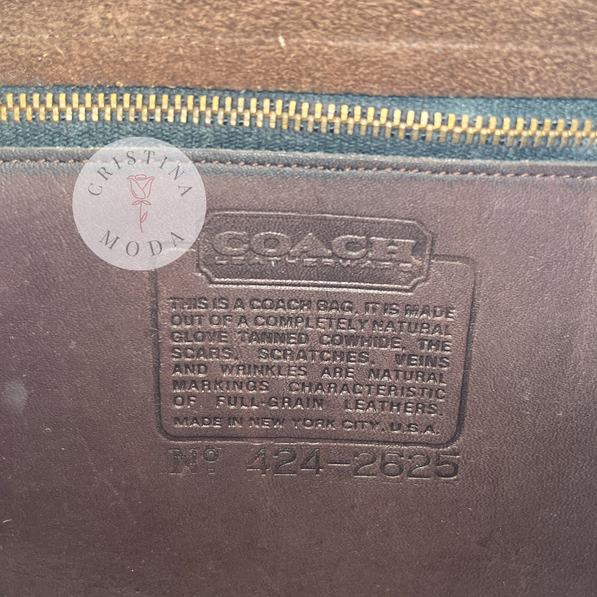 Vintage Coach NYC Convertible Clutch #9635 Mocha Brown
