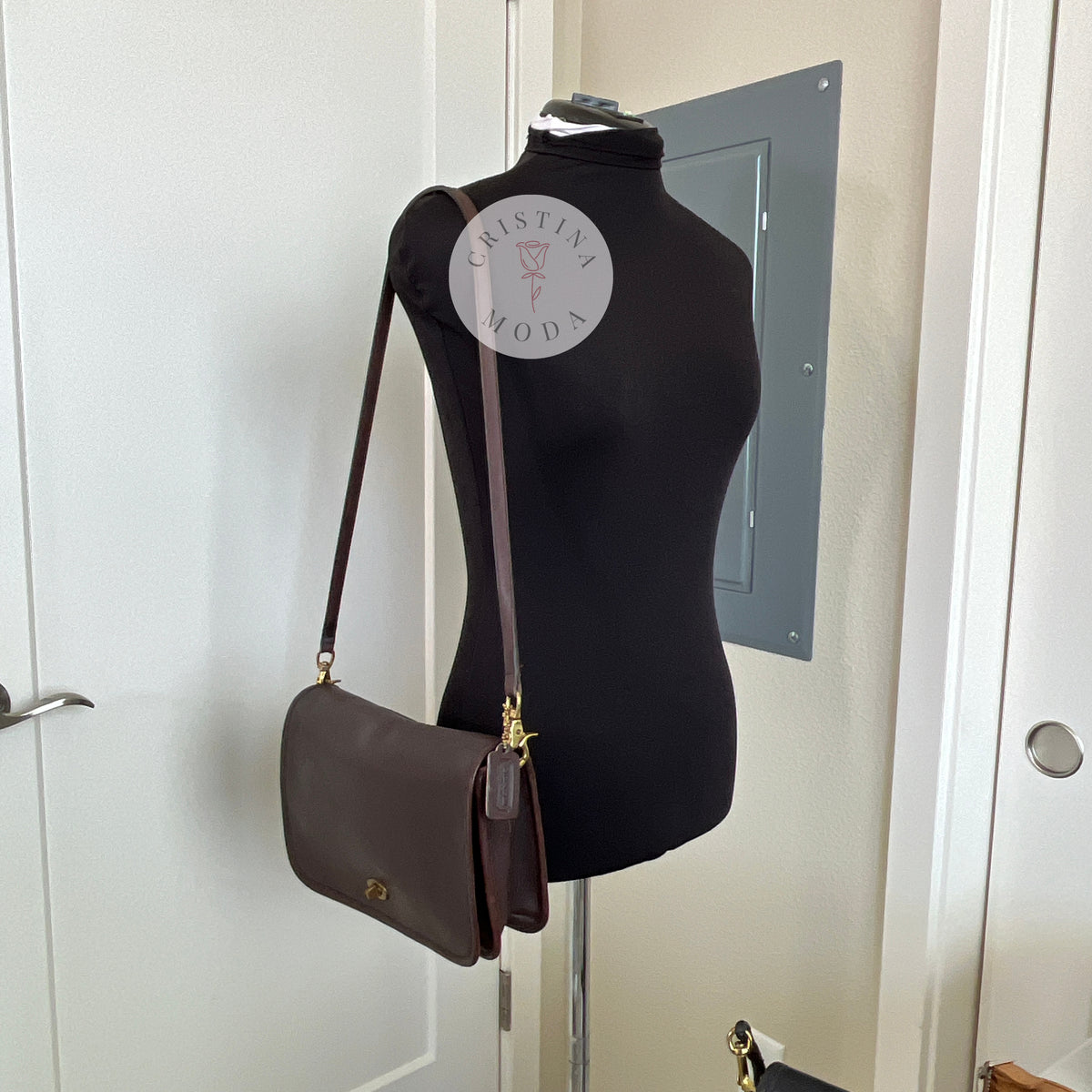 Vintage Coach NYC Convertible Clutch #9635 Mocha Brown