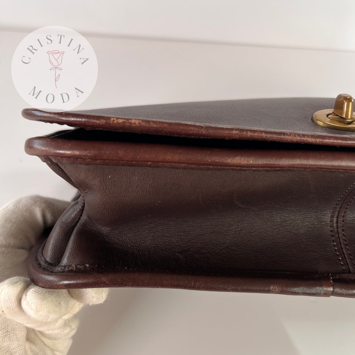 Vintage Coach NYC Convertible Clutch #9635 Mocha Brown